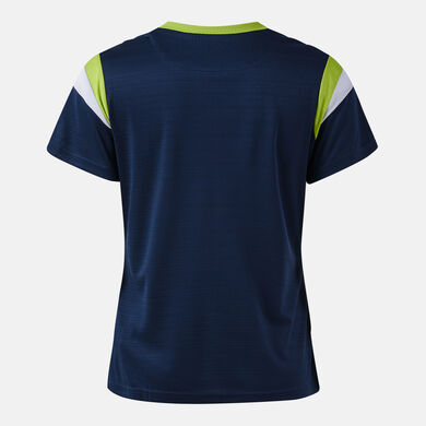 Shirt short sleeve woman Terra dark navy lime