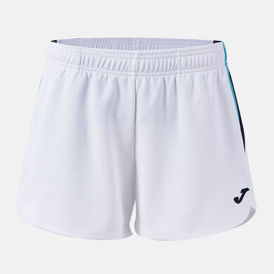 Short mujer Terra blanco turquesa fl&uacute;or