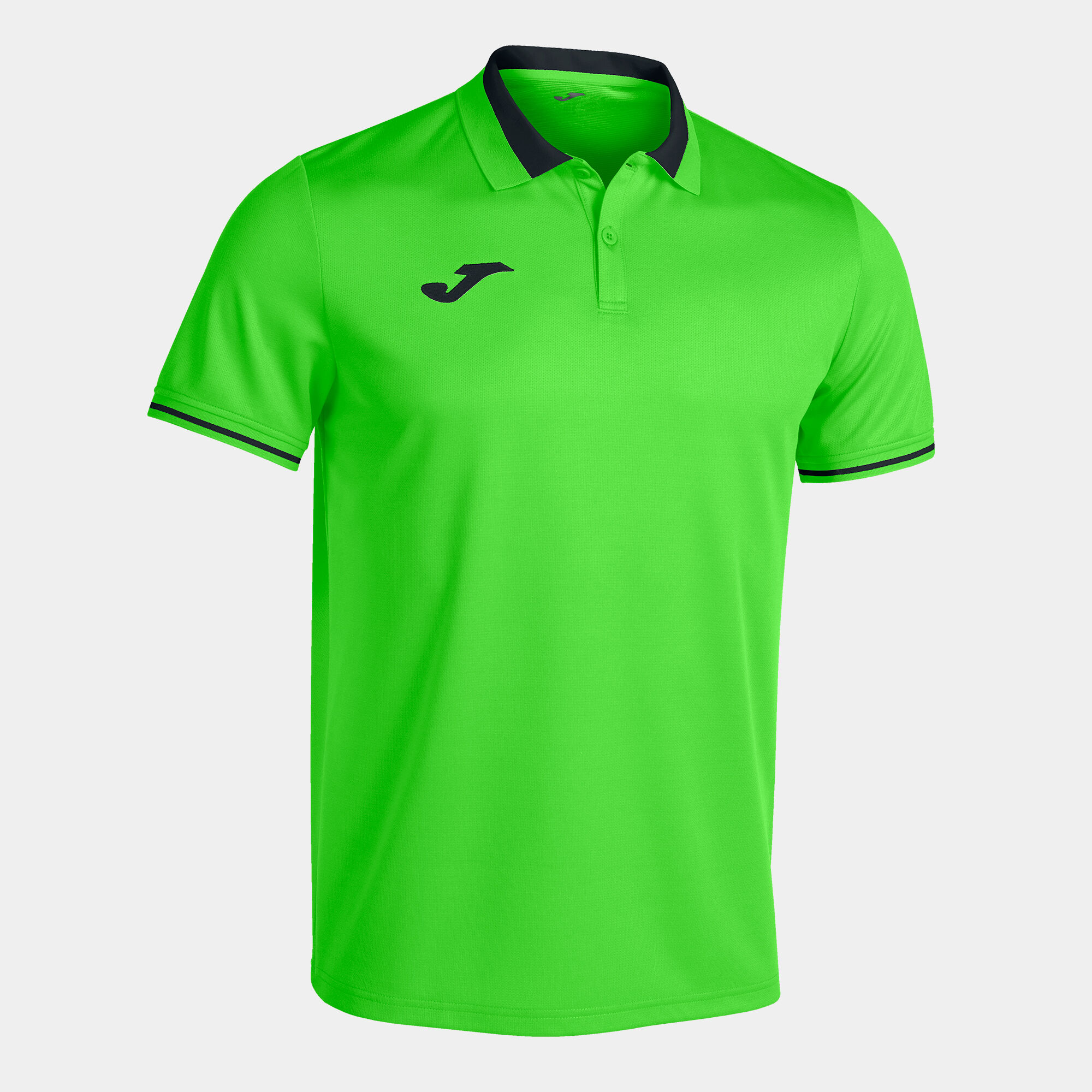 Polo z krótkim rękawkiem mężczyźni Championship VI fluorescencyjny zielony czarny