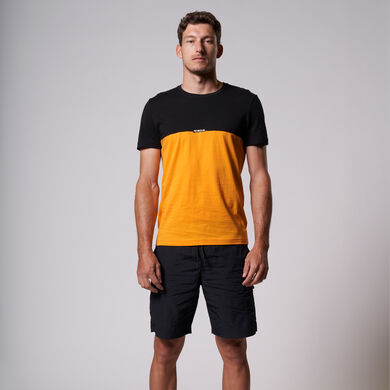 Tricou cu mânecă scurtă bărbaȚi California negru portocaliu