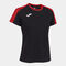 Maglia a manica corta donna Eco Championship nero rosso