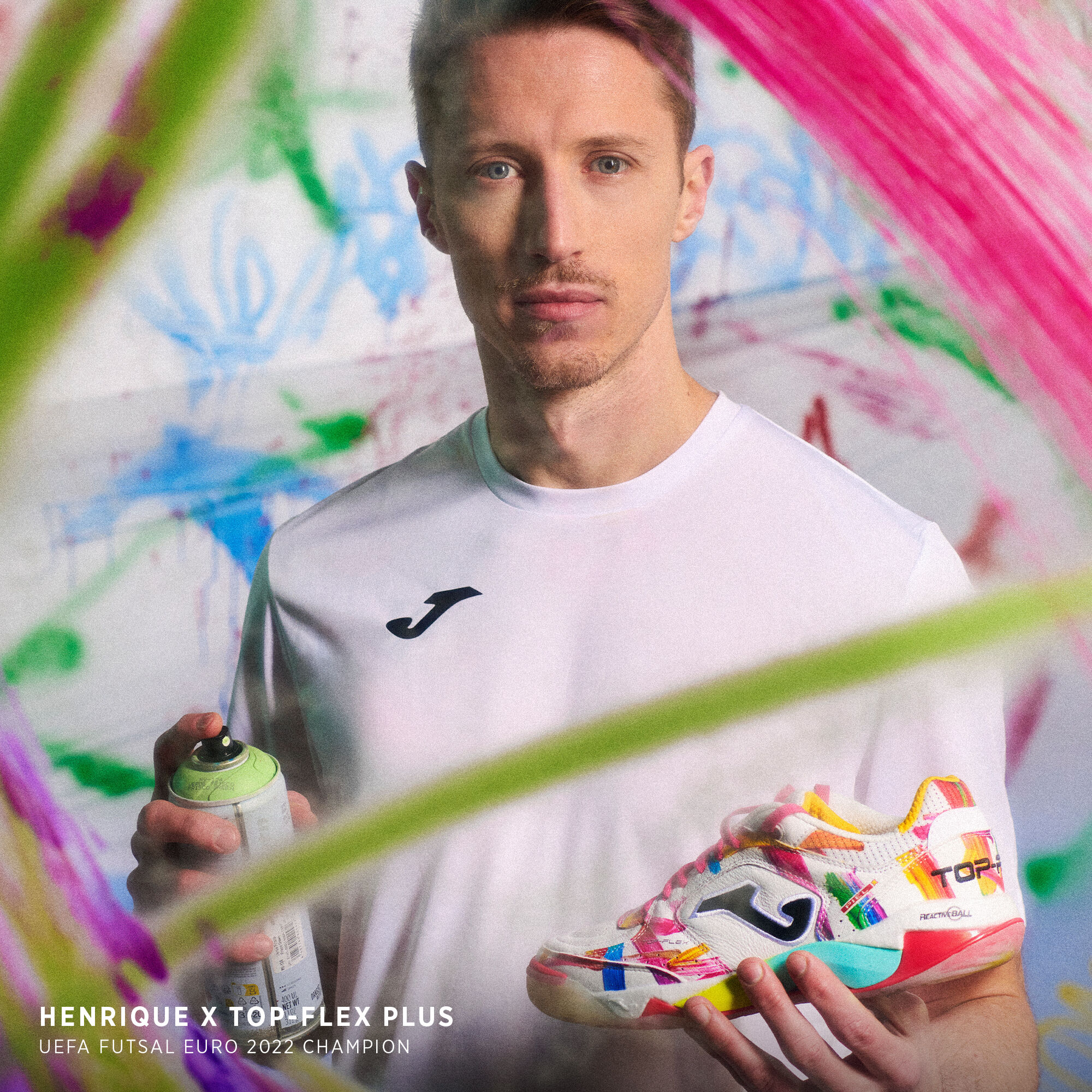 Futsal shoes Top Flex Plus 26 Graffiti indoor white | JOMA®