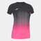 Shirt short sleeve woman Elite VII black fluorescent pink white