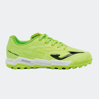 Scarpe calcio Evolution Jr Barefoot 25 turf junior verde fluorescente