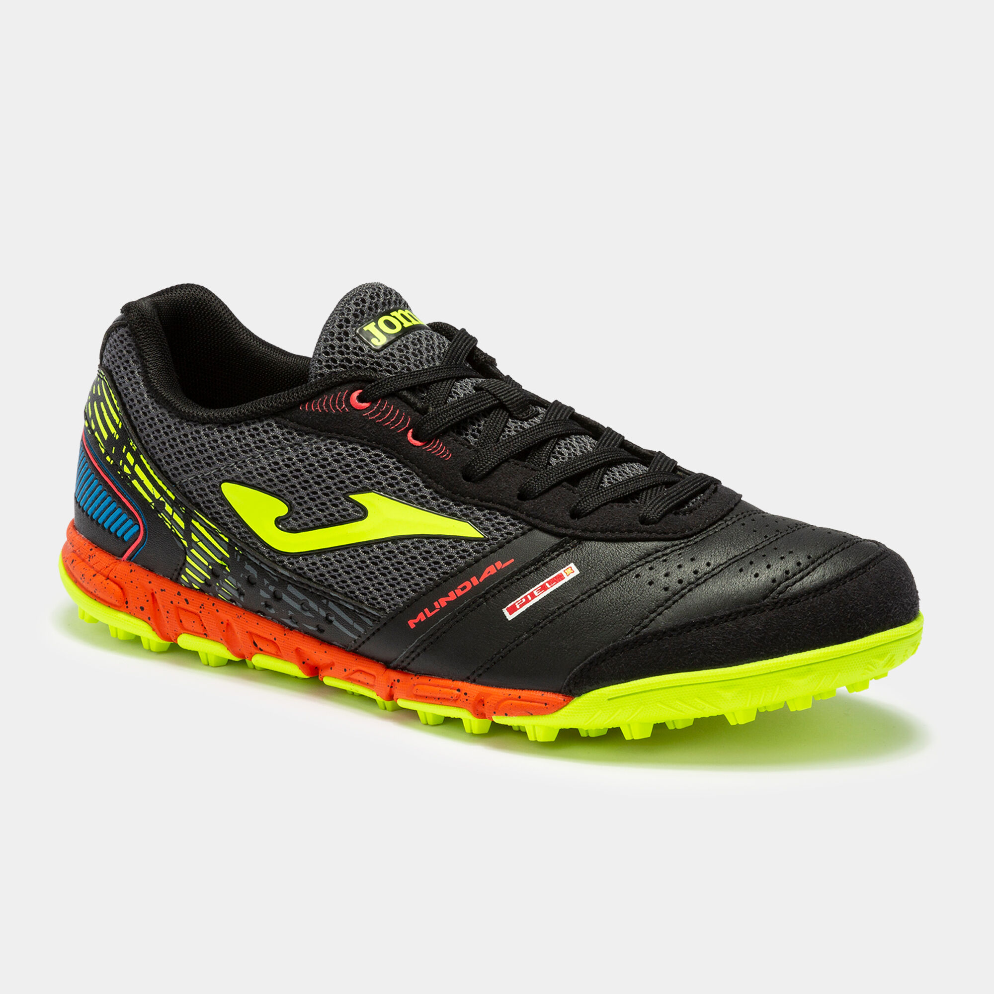 Futsal shoes Mundial 22 indoor black fluorescent green