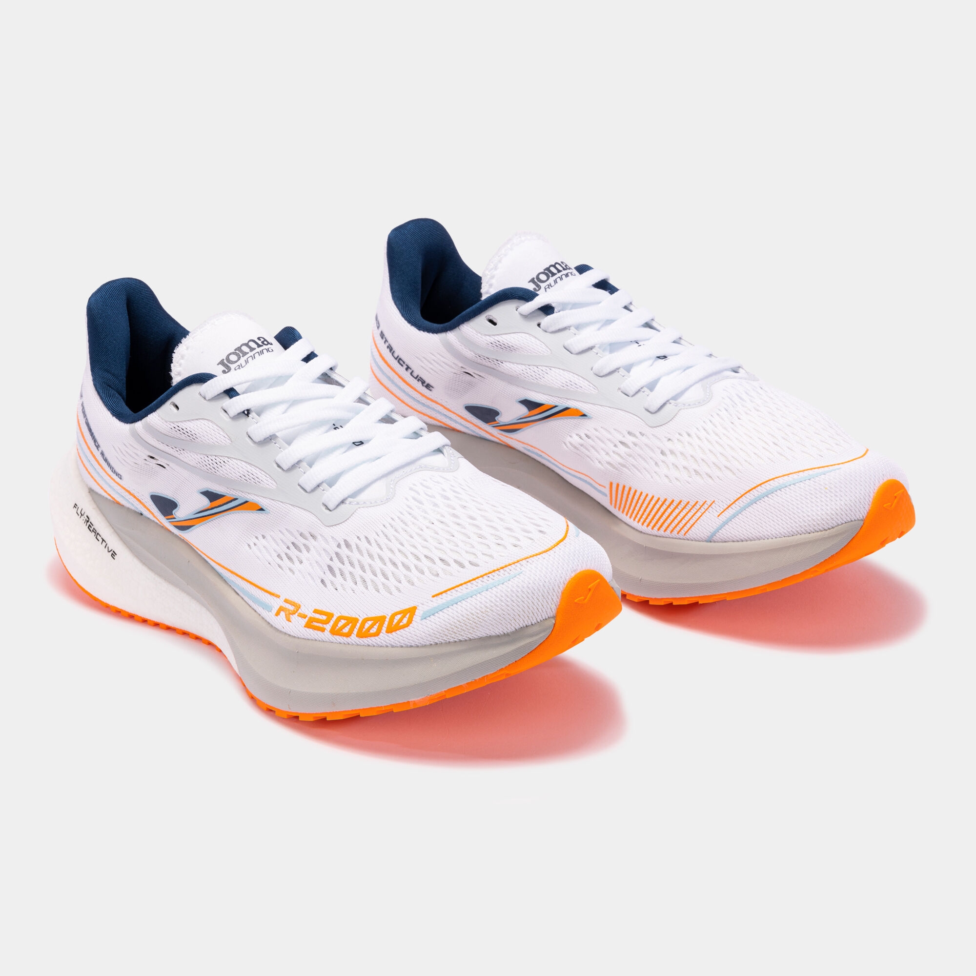 Pantofi sport alergare R.2000 22 bărbaȚi alb portocaliu fosforescent