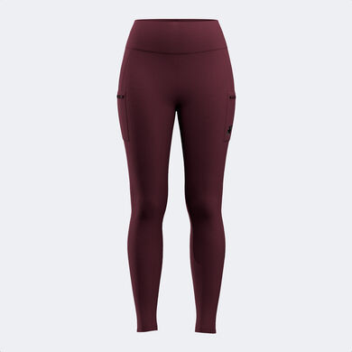Long tights woman Explorer burgundy