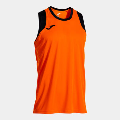 Camiseta sin mangas hombre Final Basket III naranja negro