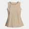 Camiseta sin mangas mujer Resort marr&oacute;n