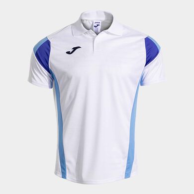 Polo shirt short-sleeve man Montreal white sky blue
