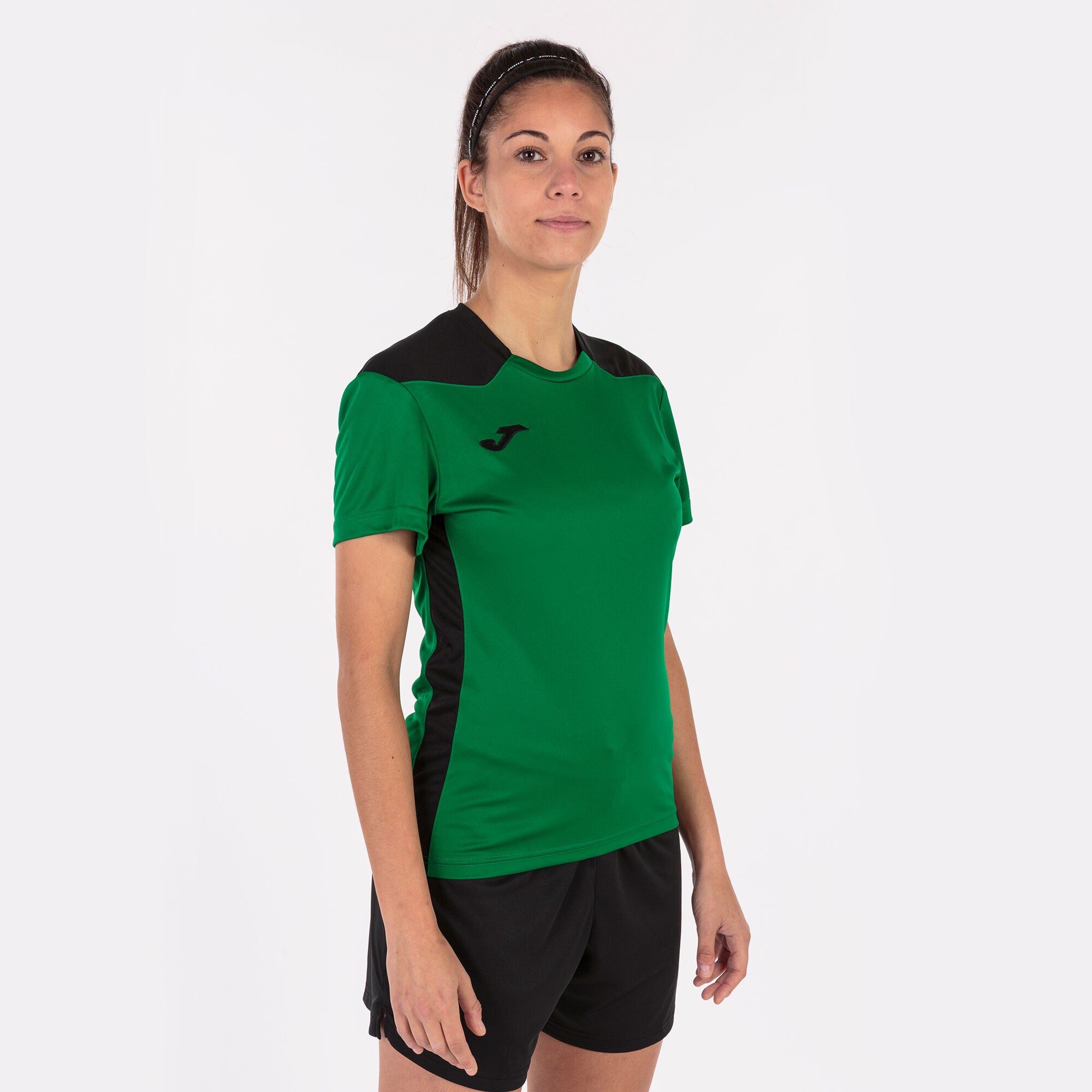 Koszulka z krótkim rękawem kobiety Championship VI zielony czarny