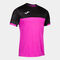 Shirt short sleeve man Montreal fluorescent pink black