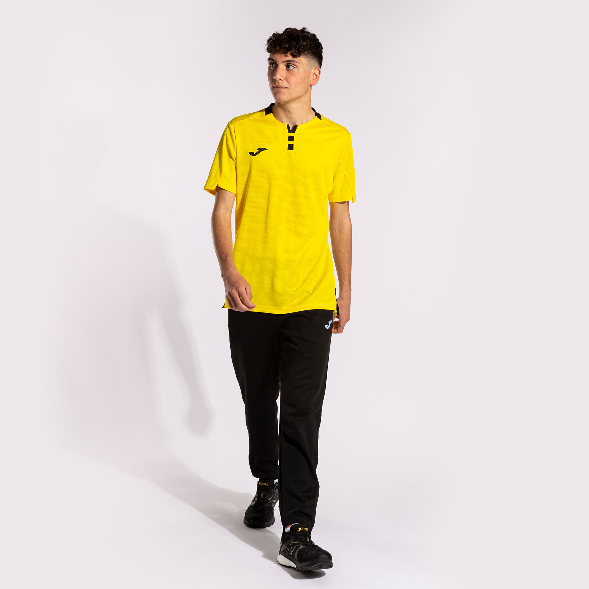 Shirt short sleeve man Academy IV yellow black