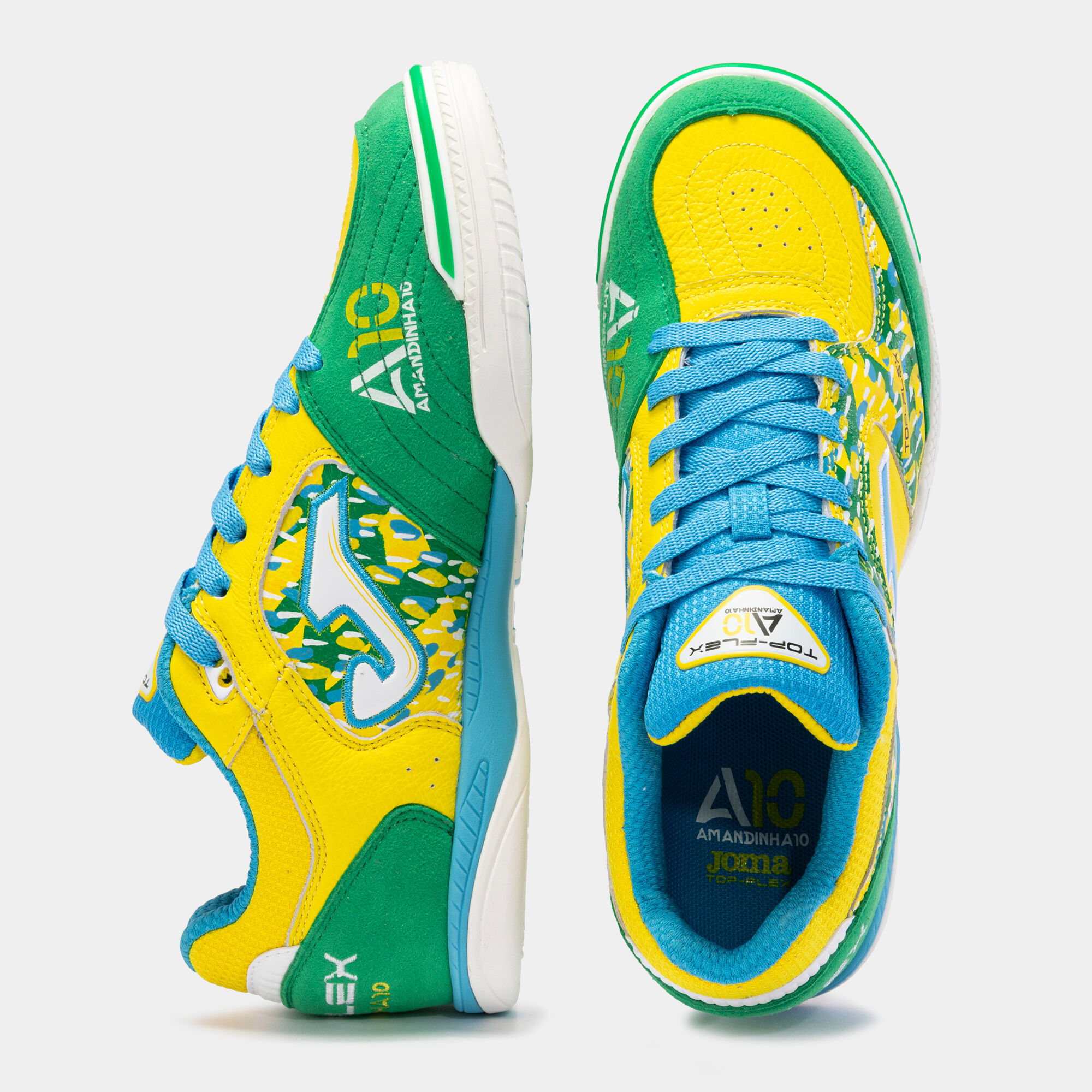 Futsal shoes Amandinha Top Flex indoor yellow green | JOMA®