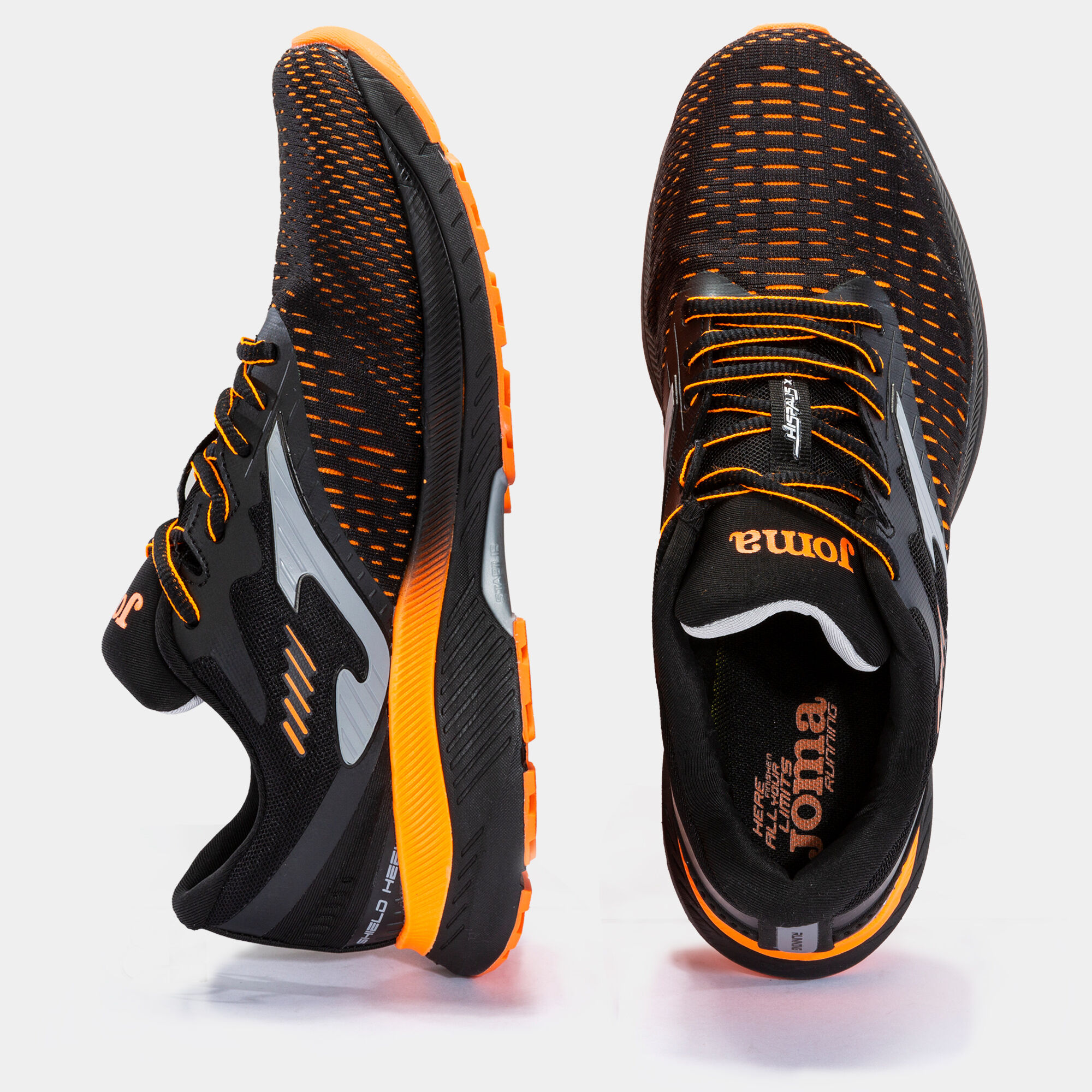 Running shoes Hispalis 22 man navy blue fluorescent orange