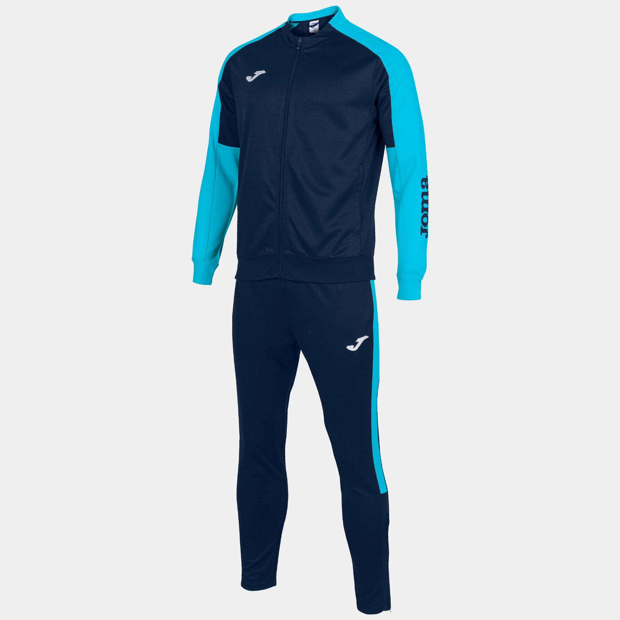 Tracksuit man Eco Championship navy blue fluorescent turquoise