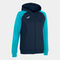 Casaco com capuz mulher Academy IV azul marinho azul-turquesa fluorescente