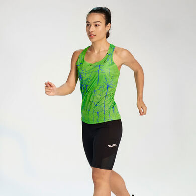 Canottiera donna Elite IX verde fluorescente