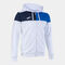 Giacca con cappuccio uomo Crew V bianco blu reale