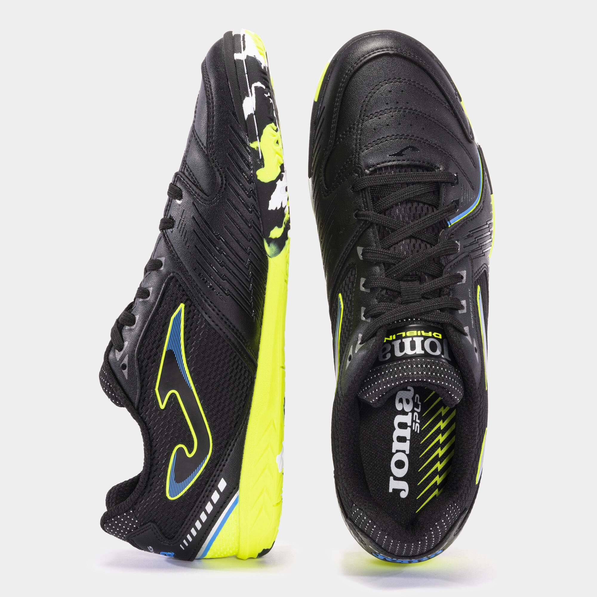 Futsal shoes Dribling 23 indoor black fluorescent yellow