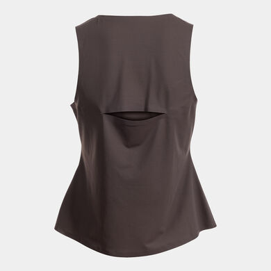 Camiseta sin mangas mujer Resort marr&oacute;n