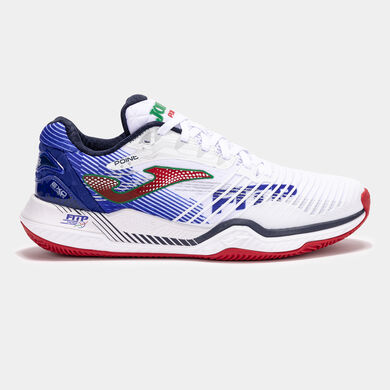 Zapatillas Point Men 25 Federación Italiana Tenis Y Pádel clay unisex blanco rojo