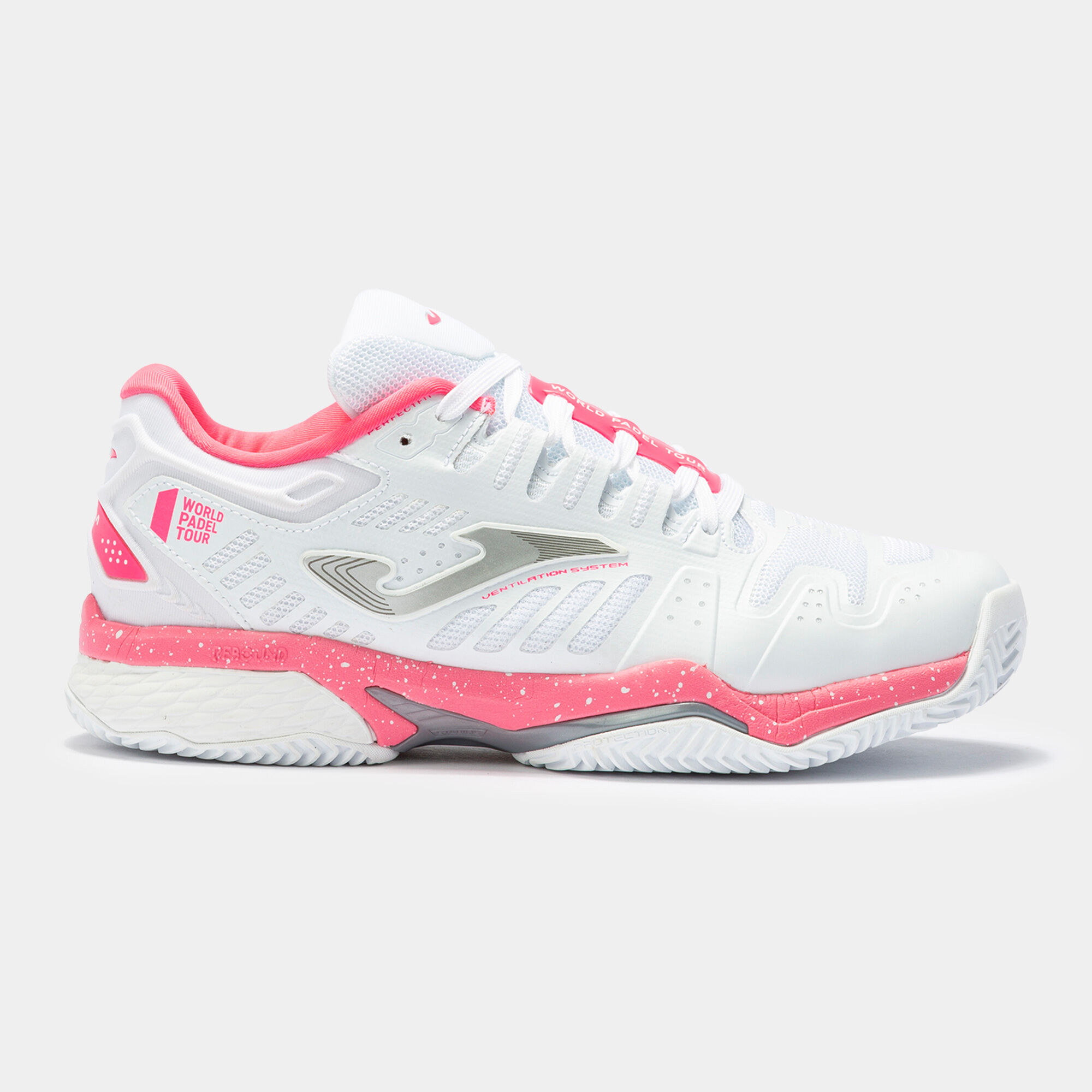 Zapatillas Slam 22 clay mujer blanco rosa