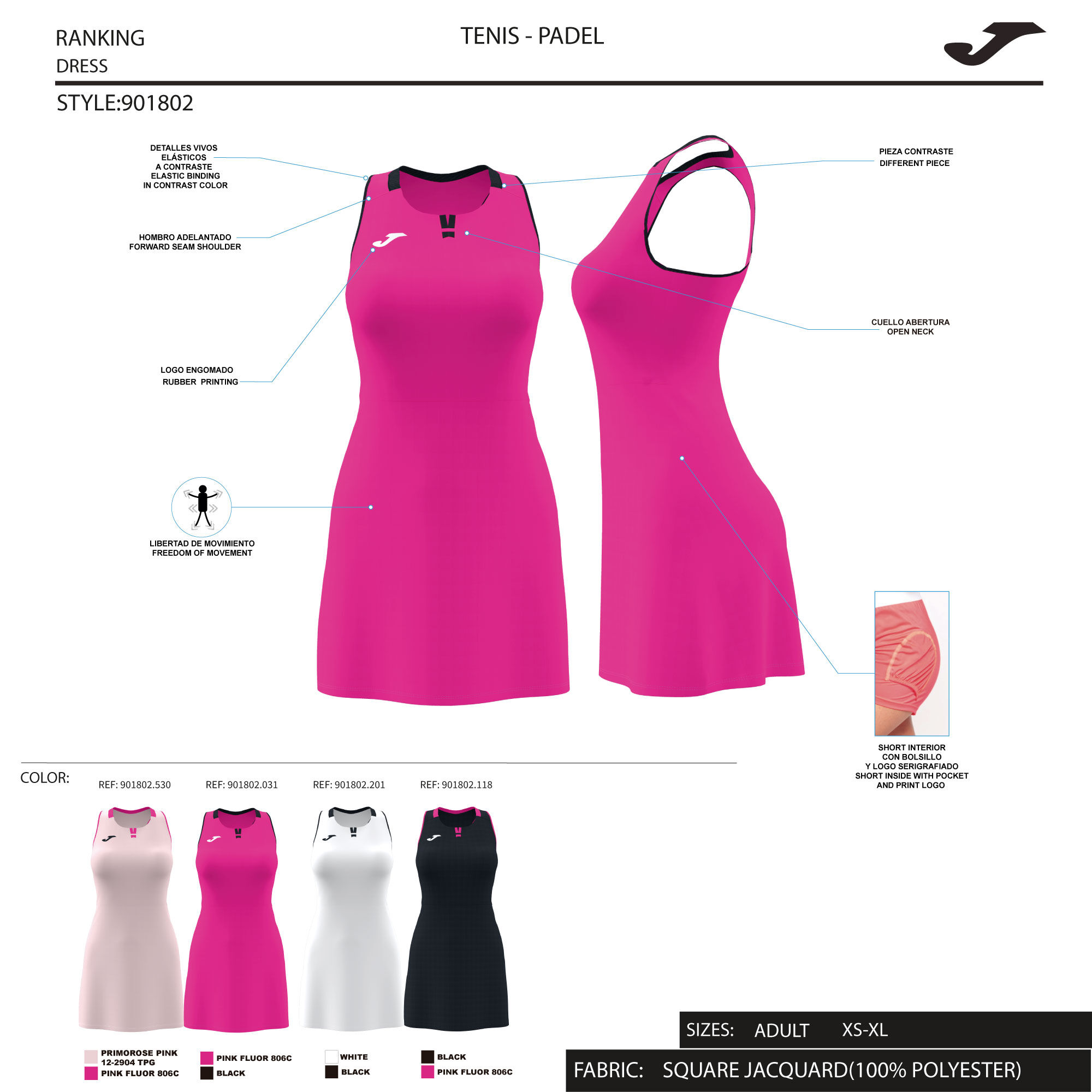Dress woman Ranking pink