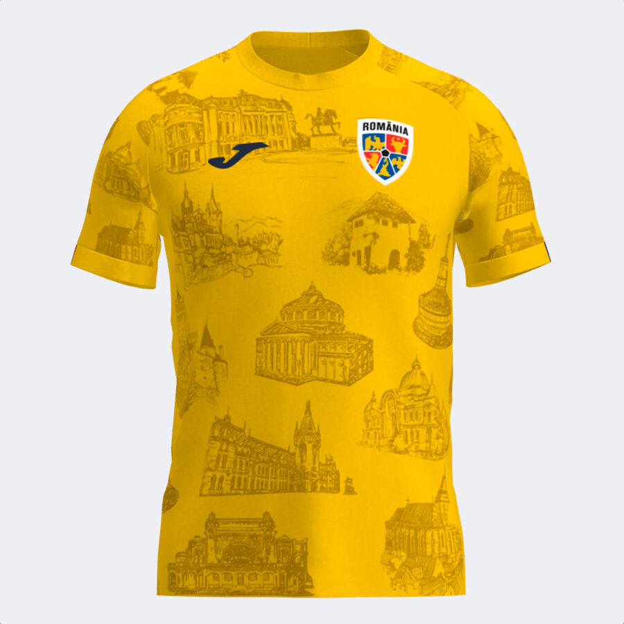 CAMISETA MANGA CORTA PRE-CALE. FED. FUTBOL RUMAN&Iacute;A