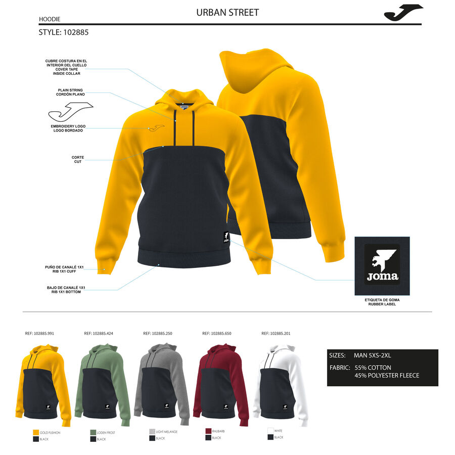 SUDADERA CON CAPUCHA URBAN STREET