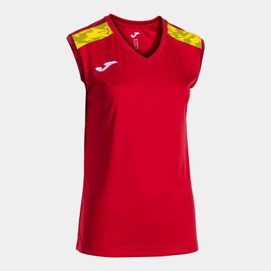Sleeveless t-shirt woman Championship VIII red yellow