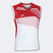 Sleeveless t-shirt woman Supernova II white red