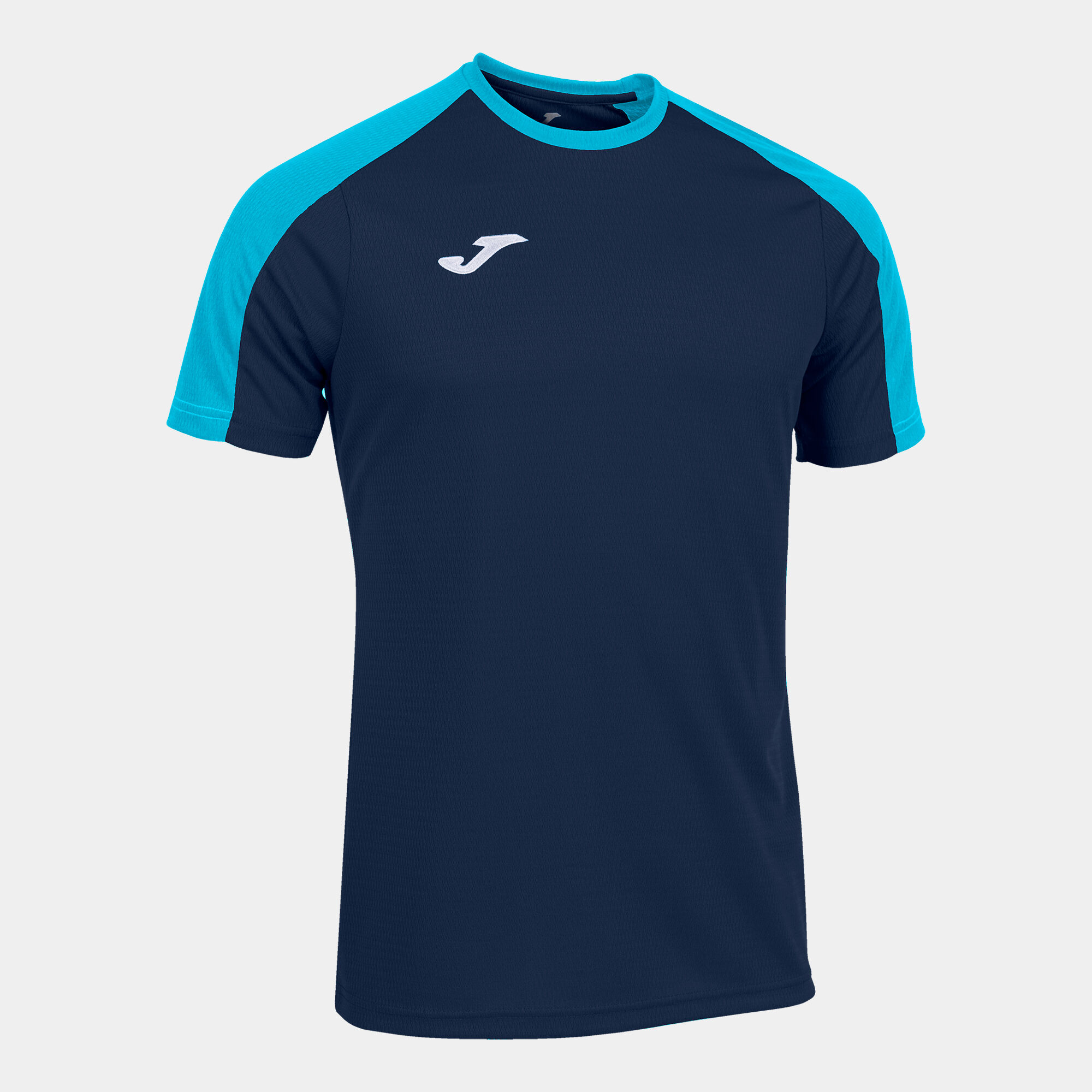 T-shirt manga curta homem Eco Championship azul marinho azul-turquesa fluorescente