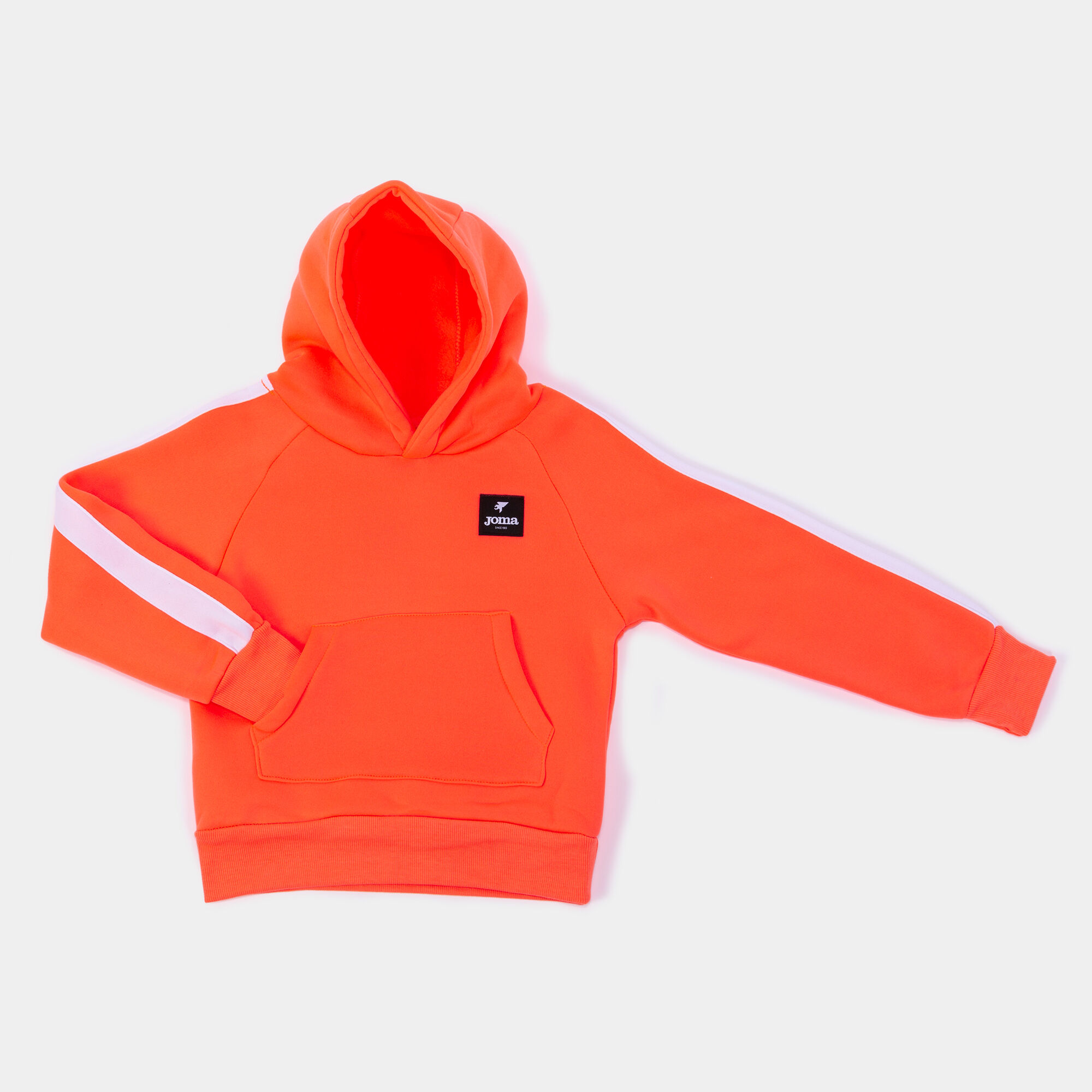 Sweatshirt mit kapuze junior Stripe neon-korallenrot