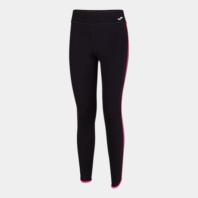 Leggings donna Combi Torneo nero rosa fluorescente