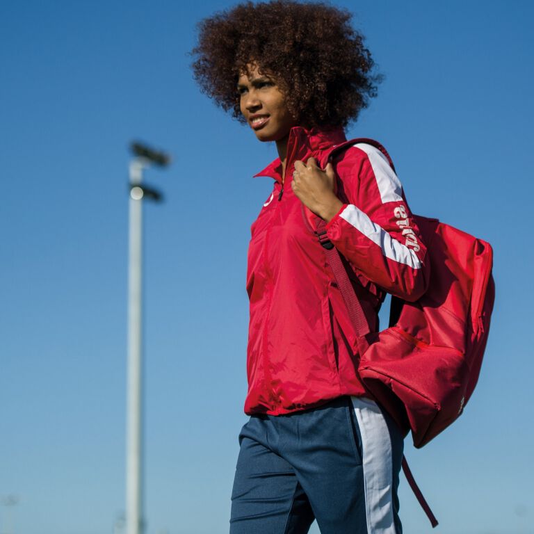 Rainjacket woman Championship IV red white
