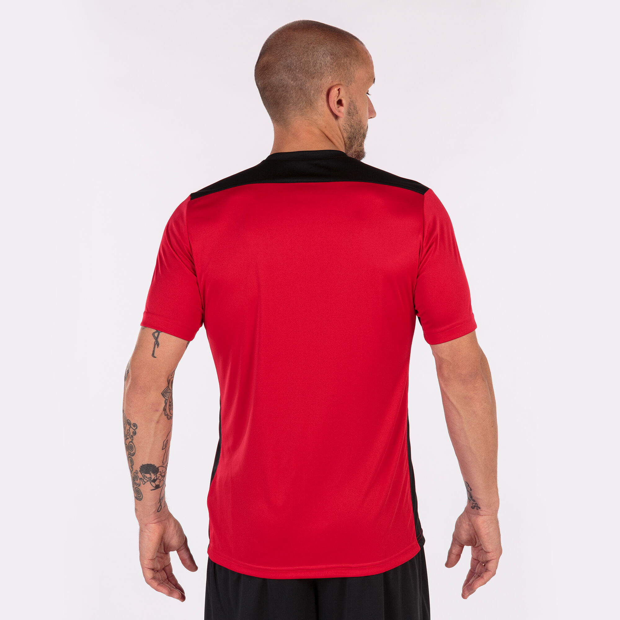 Joma Championship VI Camiseta, Hombre, Rojo-Negro, M