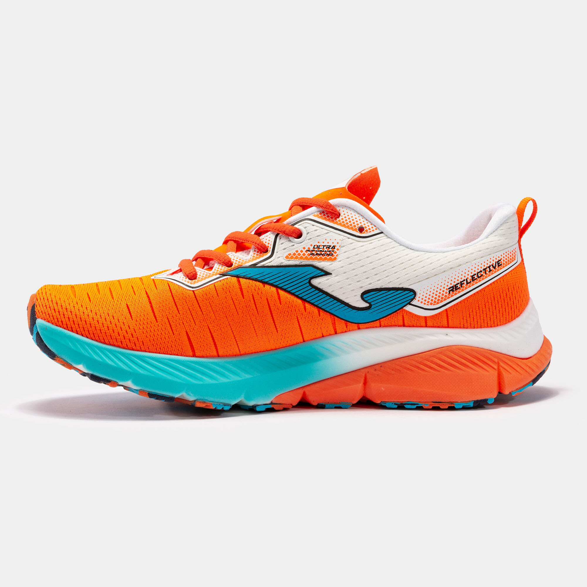 Chaussures running Fenix 22 homme orange fluo bleu ciel