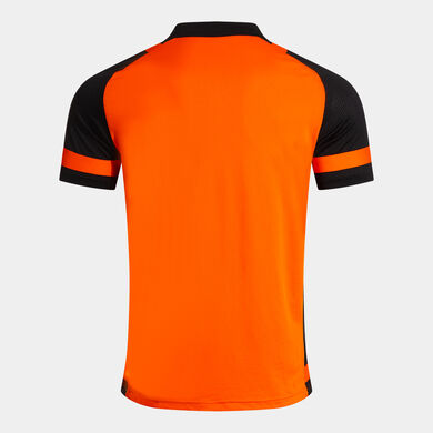 Polo manga corta hombre Lider naranja negro
