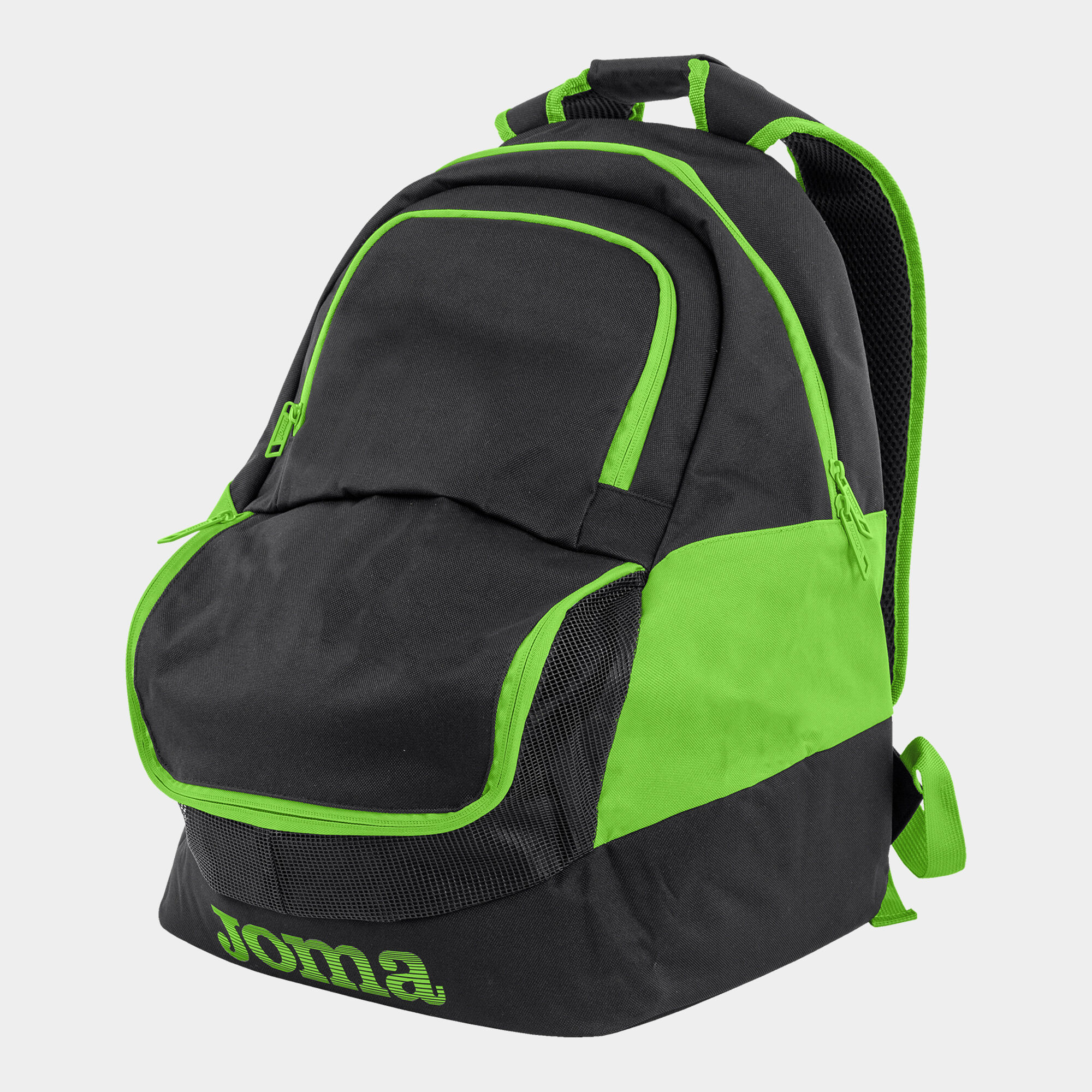 Backpack - shoe bag Diamond II black fluorescent green
