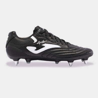 Botas fútbol Aguila Cup 24 terreno blando SG negro blanco