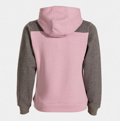Sudadera con capucha niña Park rosa gris melange