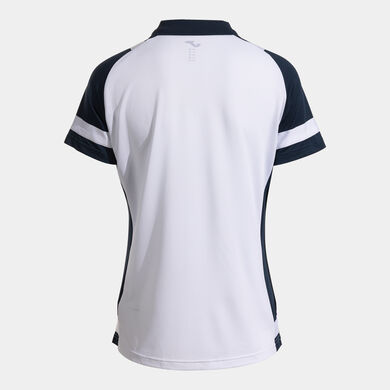 Polo manga corta mujer Lider blanco marino