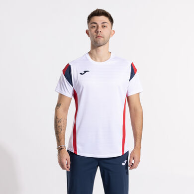 Tricou cu m&acirc;necă scurtă bărbaȚi Montreal alb roșu