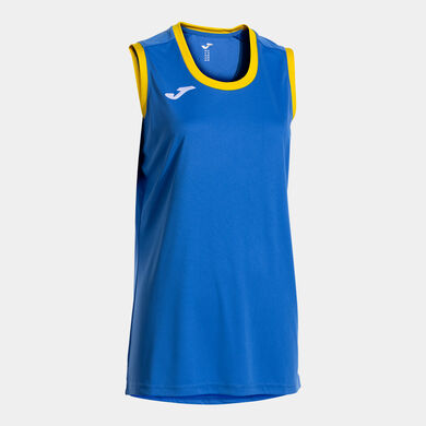 Canotta donna Final Basket III blu reale giallo