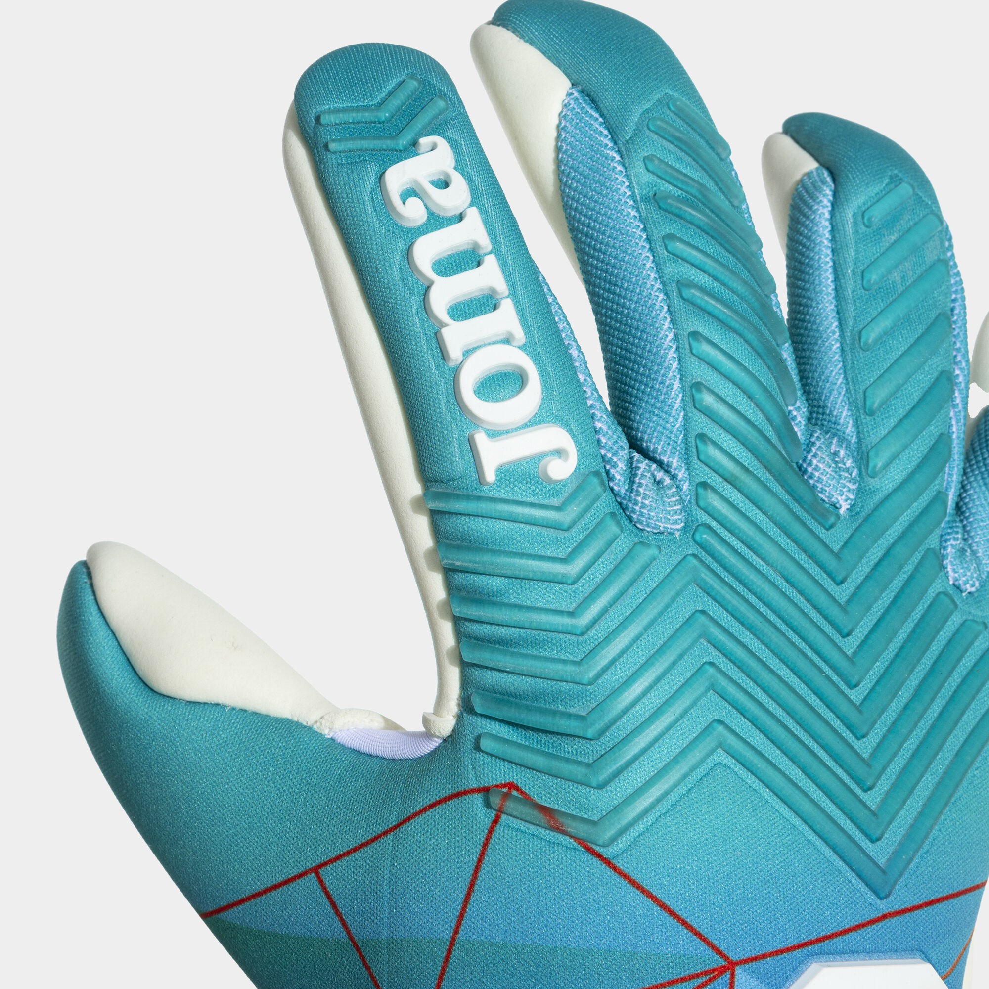Football goalkeeper gloves Area 24 fluorescent turquoise