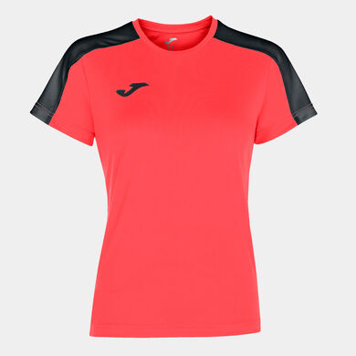 Camiseta manga corta mujer Academy III coral fl&uacute;or negro
