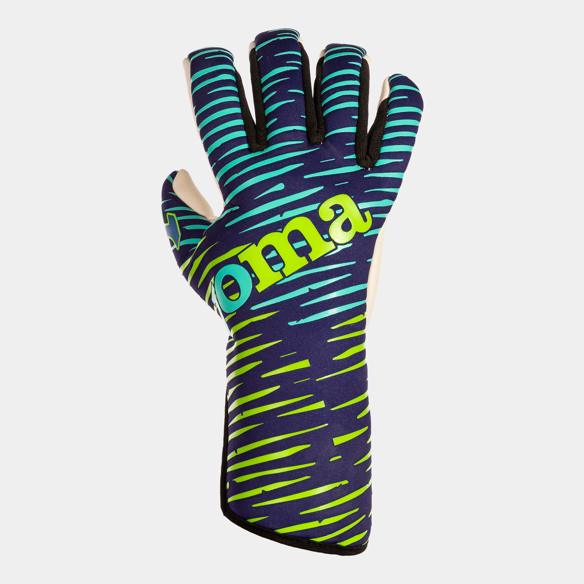 Football goalkeeper gloves Gk Panther green turquoise navy blue