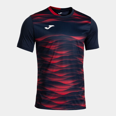 Camiseta manga corta hombre Performance dark navy rojo