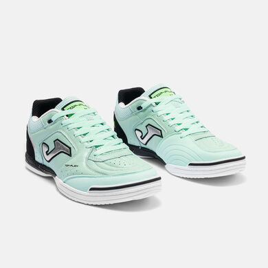 Pantofi sport fotbal &icirc;n sală Top Flex 26 indoor verde deschis negru